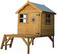 Mercia Snug Playhouse With Tower Elbec Garden Buildings Play Houses Garden Buildings Plastic Sheds