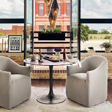 Four Hands Simone Bistro Table Pedestal Dining Table Bistro Table Dining Table