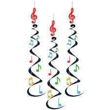 There are a number of elegant floor tiles and rugs available online, featuring musical notes and beautiful musical instruments like piano keys, vinyl records guitar and jazz saxophone. Musical Notes Deluxe Hanging Whirl Decorations Party At Lewis Elegant Party Supplies Plastic Dinnerware Paper Plates And Napkins