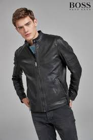 Boss Black Jaylo Leather Jacket Leather Jacket Boss Black Jackets