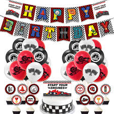 You can find this amazing collection at michaels again. Race Car Birthday Banner And Cake Topper Racing Chequered Flag Hot Wheel Themed Birthday Party Supplies Party Packs Toys Games Looknewsindia Com