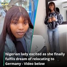 A Nigerian lady's journey to Germany has captivated people