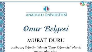 Belirtilen tutardaki diploma kayıp belgesi bedelini anadolu üniversitesi döner sermaye onur ve yüksek onur belgesi. Kaymakam Duru 2 Universiteyi Onur Belgesi Alarak Bitirdi Ege Ajans Com Haberin Merkezi Son Dakika Haberler