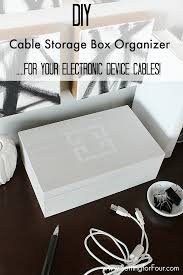 You'll need some make the holes and add the bolts. Diy Cable Storage Box Organizer Setting For Four