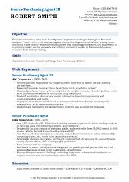 This business dealing is an ingredient to success, which every firm holds as its ultimate smart goals. Senior Purchasing Agent Resume Samples Qwikresume
