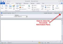 Use microsoft word for the best word processing and document creation. How To Open The Document Information Panel In Microsoft Word Premierpoint Solutions