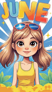 Cartoon June Stock Illustrations