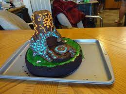 Step by step how to make a hylian shield cake! 15 Foodz Ideas Zelda Birthday Zelda Party Zelda Cake