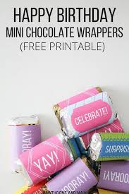 Diy candy wrappers rome fontanacountryinn com. Happy Birthday Mini Chocolate Wrappers Free Printable Candy Bar Wrapper Template Birthday Candy Wrappers Chocolate Wrappers