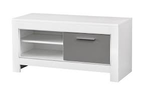 Le meuble tv angle se logera dans les plus petits espaces. Meuble Tv Pm Modena Laquee Blanc Grise