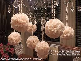 Back in the middle ages, mistletoe kissing balls were usually hung in the doorways to bring good fortune to everyone who passes beneath them. Set Of 8 Elegant Ivory Wedding Pomanders By Elegantweddingdecor 128 00 Wedding Decor Elegant Flower Ball Wedding Flowers