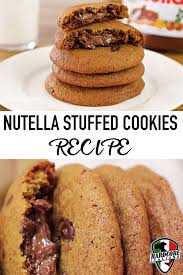 Soft Nutella Stuffed Cookies Recipe Cookies Recipes Chocolate Chip Nutella Cookie Recipes