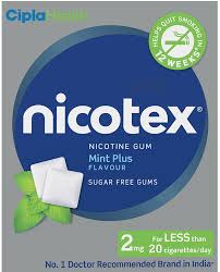 Nicotex Sugar Free Mint Plus Chewing Gums: Buy packet of 12.0 chewing gums at best price in India | 1mg