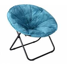 Mainstays Plush Saucer Chair Multiple Colors Walmart Com Saucer Chairs Folding Chair Outdoor Papasan Chair