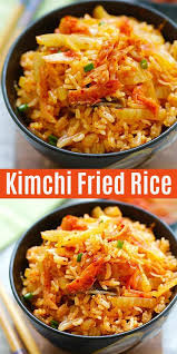 Kimchi Fried Rice Loaded With Korean Kimchi And Steamed Rice This Easy Fried Rice Recipe Takes Only 15 Mins To Kimchi Recipe Fried Rice Easy Kimchi Fried Rice