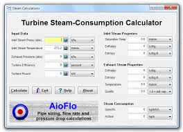 turbine steam consumption calculator