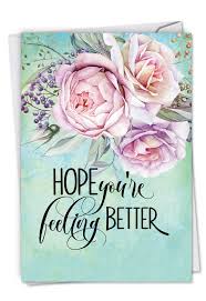 Pictures of feel better flowers. Get Well Florals Stylish Get Well Paper Card