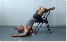 Supta Baddha Konasana Over Chair Calisthenics Workout Iyengar Yoga Chair Yoga