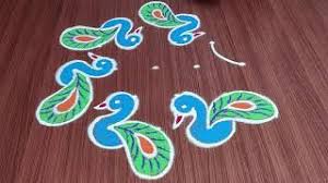 Simple 5 3 Dots Peacock Rangoli Designs Daily Peacock Kolam Designs Small Latest Peacock Muggulu Dubai Burj Khalifas Patch work blouse designs muggulu design designer blouse patterns. 3 dots peacock rangoli designs daily