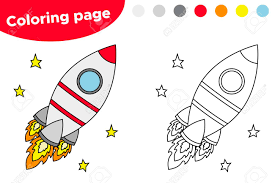 Free printable rocket coloring page, book pdf file. Educational Game For Preschool Kids Printable Coloring Page Royalty Free Cliparts Vectors And Stock Illustration Image 125229393