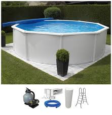 Set 5 Tlg Rundpool Mit Edelstahlleiter In 3 Grossen In 2020 Pool Pool Holz Sets