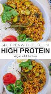 Yellow Split Pea With Zucchini Get Set Vegan Recipe In 2020 Pea Recipes High Protein Vegan Recipes Healthy Snacks Recipes