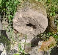 Old sharpening stone for axes found in sink hole