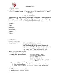 Registration Form Rights And Remedies In A Liberalised And Competitive Internal Market