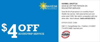 Coupon 4 Off Roundtrip Service On Karmel Shuttle In Orange County Ca Free Kids Meals Free Kids Conjunctions