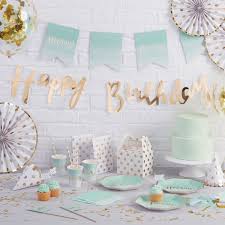Partybox Pick And Mix Mint Ombre Gold Party Geburtstagsdekorationen Themen Partys