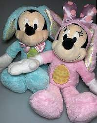 New Disney Store Mickey Minnie Mouse Plush Easter Bunny Set 18 Soft Toy Lot Ebay Easter Bunny Plush Easter Kids Mickey Minnie Mouse