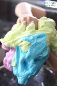 Kitchen flavor kitten ingredients for slime with shaving. Fluffy Slime Recipe In Just 5 Minutes Little Bins For Little Hands