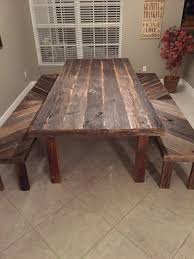rustic reclaimed wood dining table