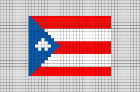 Flag Of Puerto Rico Pixel Art Pixel Art Pixel Art Grid Flag Crafts