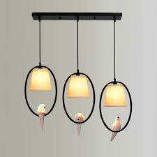 This drum style fan called humboldt offers 360 degrees of loft inspired beauty and comfort. Circular Ring Drop Light With Bird Decoration Corridor Bedroom Metal 3 Lights Pendant Light In Black Takeluckhome Com