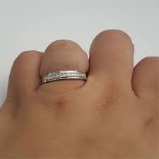 Mens Diamond Wedding Band 10k White Gold Anniversary Ring Round Channel Setting By Rg D Mens Diamond Wedding Bands Gold Anniversary Rings Diamond Wedding Bands