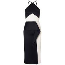 Roland Mouret Bartlow Dress 2 795 Liked On Polyvore Featuring Dresses Black Midi Ho Black Evening Dresses Satin Cocktail Dress Designer Evening Dresses