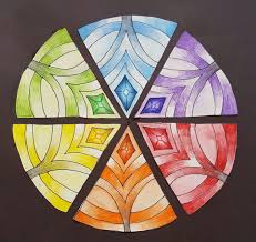 Gem Watercolor Colored Pencil Colorwheel Lms Art Ed Central 8th Grade Wooley Color Wheel Worksheet Art Techniques Tutorial Color Wheel