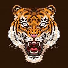 Angry Tiger Head Logo Premium Vector Freepik Vector Character Cartoon Animal Tattoo Angry Tiger Tiger Head Tattoo Tiger Tattoo Design