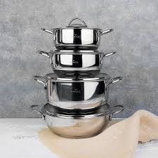 Karaca dizayn 8 parça tencere seti. Karaca Ayda 8 Parca Celik Tencere Seti Karaca