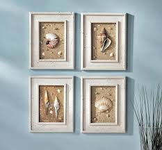 Framed Seashells Coastal Beach Wall Art I Have These In My Bathroom And They Are Fab Seashell Wall Art Nautical Bathroom Decor Beach Wall Decor