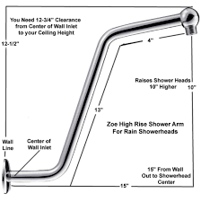 The arch of the shower arm allows us to still adjust the shower head even though it's very large. Atlantis 10 Rain Shower Head