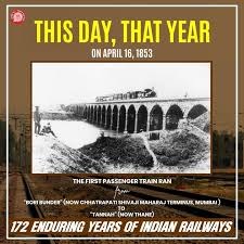 1853, India's first passenger train ran ...