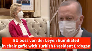 Последние твиты от ursula von der leyen (@vonderleyen). Sofagate Eu Boss Von Der Leyen Humiliated By Erdogan In Chair Gaffe At Eu Turkey Meeting Youtube