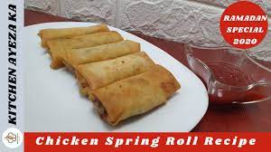 I've popped the recipe in the. Kitchen Ayeza Ka How To Make Chicken Spring Rolls Chicken Spring Roll Recipe Homemade Chicken Rolls Banane Ka Tareka Facebook
