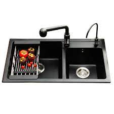 Kitchen sink granite or quartz. German Thick Quartz Stone Sink Double Bowl Kitchen Sink Sink Granite Pool Black Multifunction Washing Basin 20cm Thicken Sink Kitchen Sinks Aliexpress