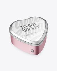Download Heart Shape Metallic Tin Box Mockup In Box Mockups On Yellow Images Object Mockups Yellowimages Mockups