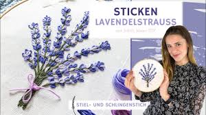 Bestelle neue sommerblumen einfach online bei bloomon. Blumen Sticken Fur Anfanger Diy Lavendel Strauss Aus Stielstich Und Schlingenstich Youtube