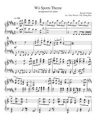 Wii Sports Theme Piano Sheet Music For Piano Download Free In Pdf Or Midi Wii Sports Piano Music Wii