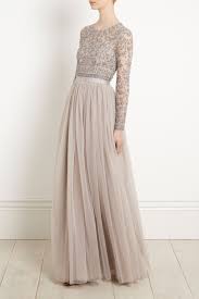 Andromeda Long Sleeve Maxi Needle Thread Needle Thread Bridesmai Long Sleeve Bridesmaid Dress Beige Bridesmaid Dress Bridesmaid Dresses With Sleeves